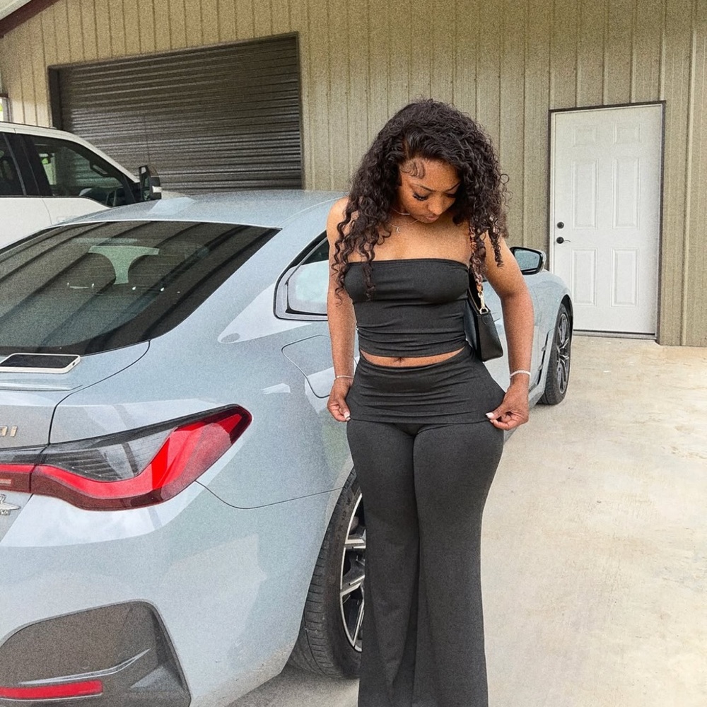 Elegant Black Women's 2 Piece Set